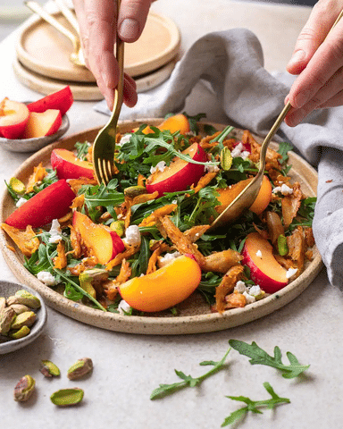 Hähnchen Rezept:Salat mit Hähnchenfleisch