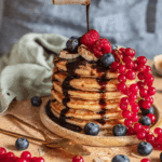 Bananenpfannkuchen mit Schokoladensoße