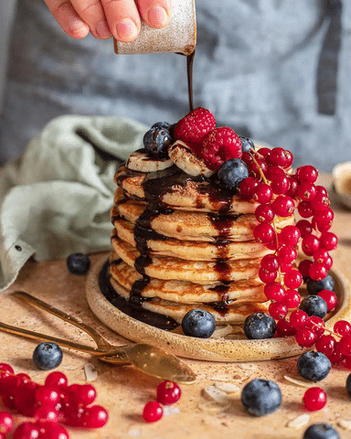 Bananenpfannkuchen mit Schokoladensoße