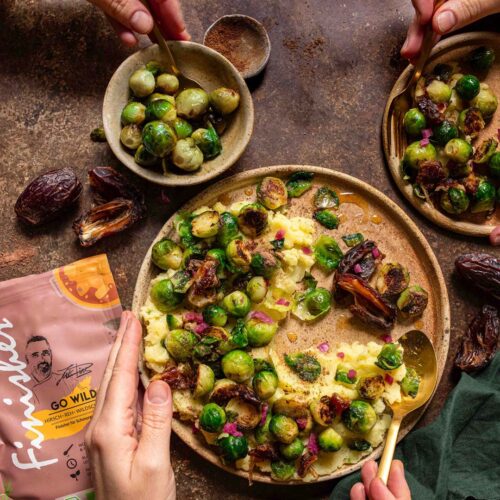 Rosenkohl trifft Datteln mit samtigem Kartoffelpüree 🥔✨